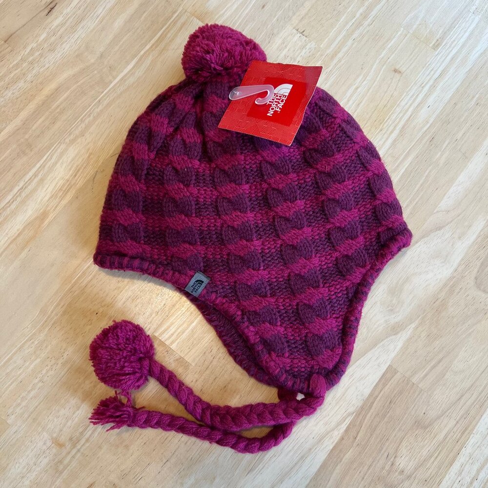 The North Face Trapper Hat Red and Pink One Size NWT